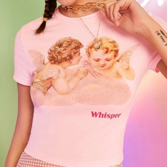 Tops - LAST ONE! rare pink angel tee✨💫